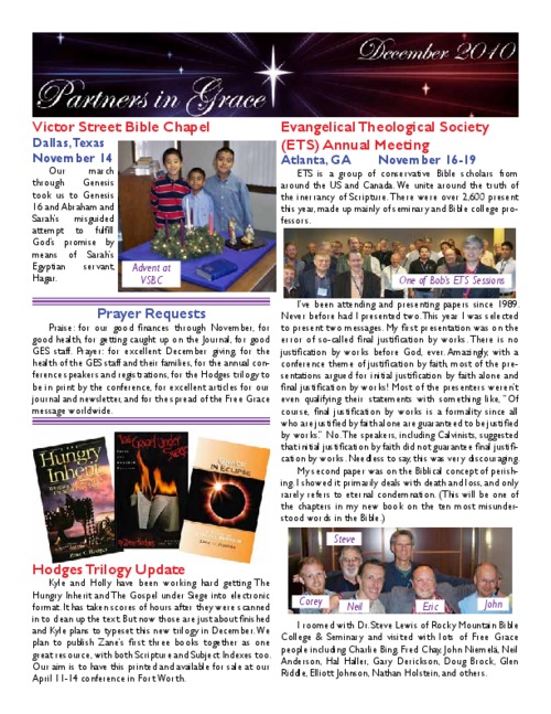 Partners in Grace Cover – December 2010 Partners in Grace Cover - December 2010