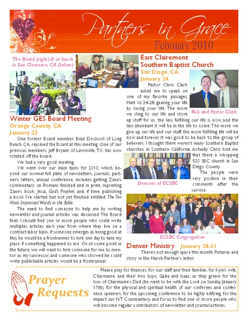 Partners in Grace Cover - February 2010