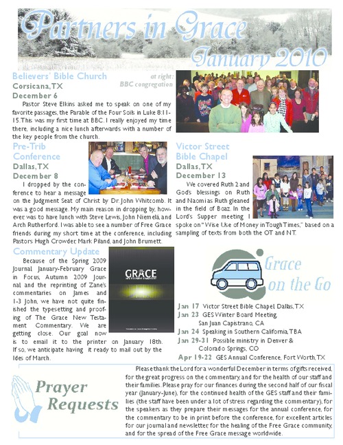 Partners in Grace Cover - January 2010