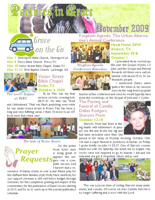 Partners in Grace Cover - November 2009