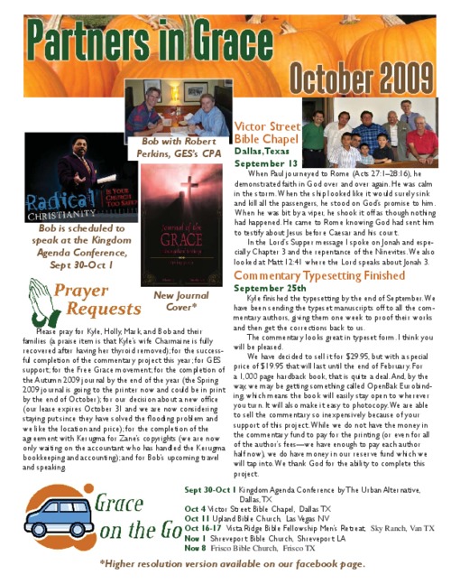 Partners in Grace Cover - October 2009