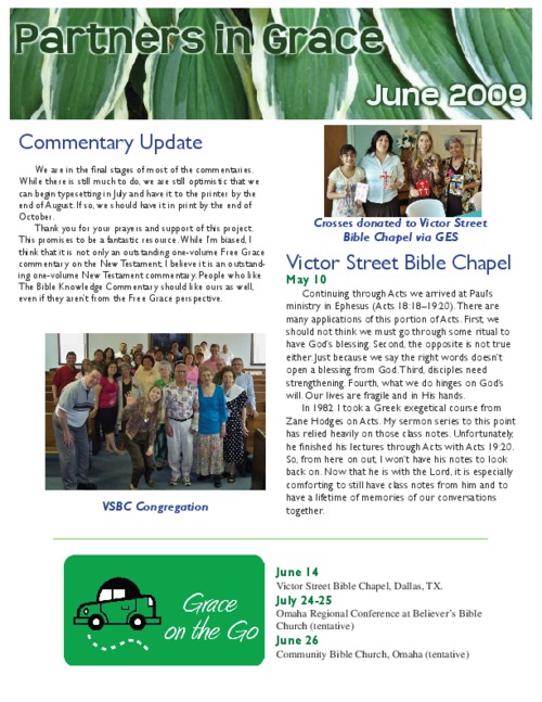 Partners in Grace Cover – June 2009 Partners in Grace Cover - June 2009