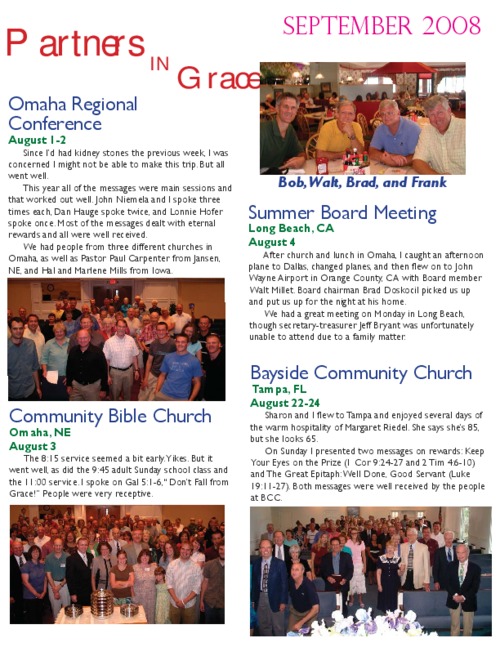 Partners in Grace Cover – September 2008 Partners in Grace Cover - September 2008