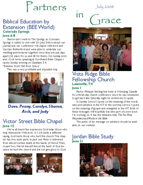 Partners in Grace Cover – July 2008 Partners in Grace Cover - July 2008