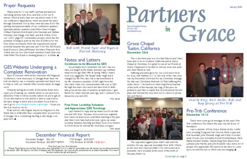 Partners in Grace Cover – January 2008 Partners in Grace Cover - January 2008