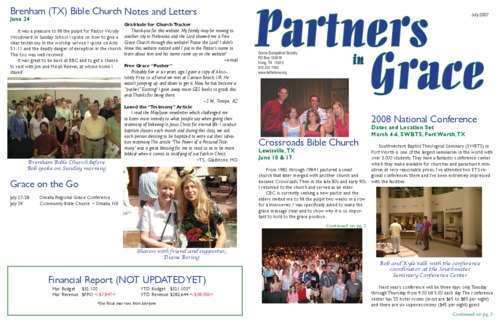 Partners in Grace Cover - July 2007