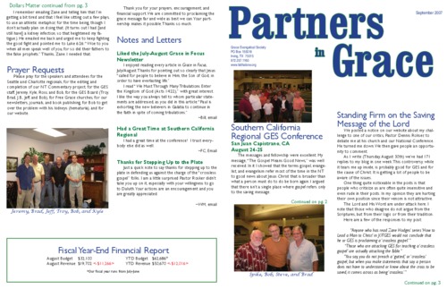 Partners in Grace Cover - September 2007