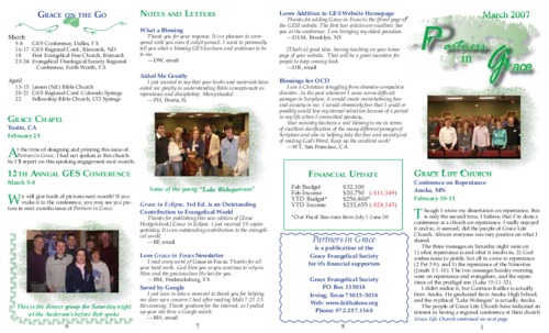 Partners in Grace Cover - March 2007