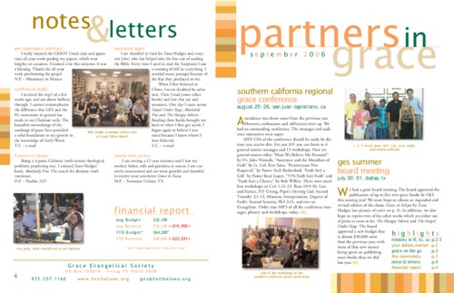 Partners in Grace Cover - September 2006