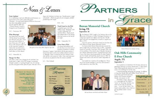 Partners in Grace Cover – October 2004 Partners in Grace Cover - October 2004