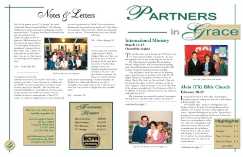 Partners in Grace Cover – April 2004 Partners in Grace Cover - April 2004