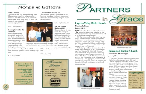 Partners in Grace Cover – February 2004 Partners in Grace Cover - February 2004