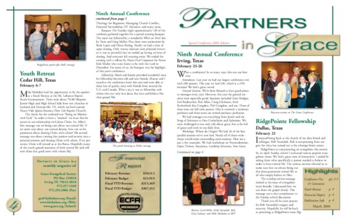 Partners in Grace Cover – March 2004 Partners in Grace Cover - March 2004