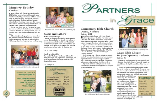 Partners in Grace Cover – November 2003 Partners in Grace Cover - November 2003