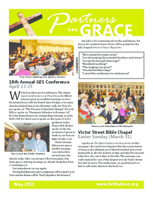 Partners in Grace Cover – May 2013 Partners in Grace Cover - May 2013