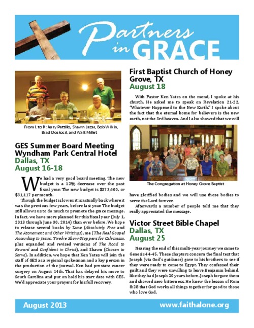 Partners in Grace Cover - September 2013
