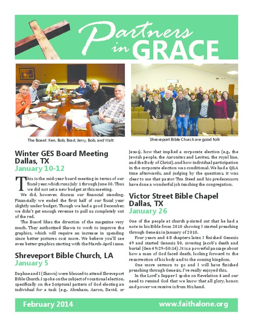 Partners in Grace Cover - February 2014