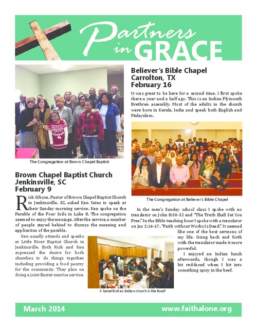 Partners in Grace Cover - March 2014