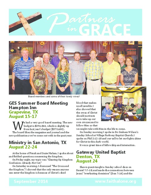 Partners in Grace Cover - September 2014