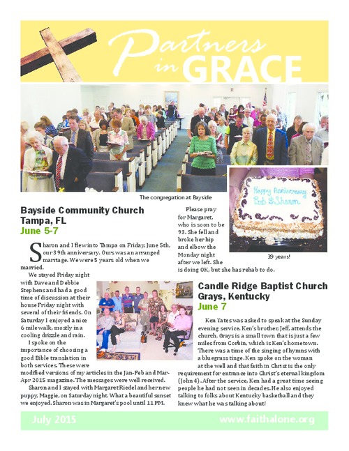 Partners in Grace Cover - July 2015