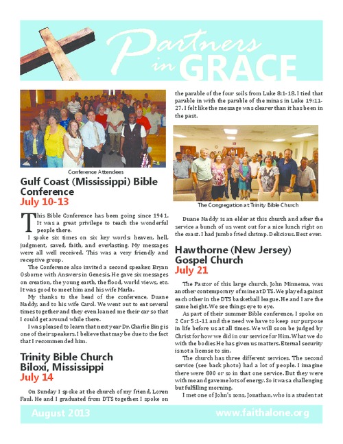 Partners in Grace Cover – August 2013 Partners in Grace Cover - August 2013