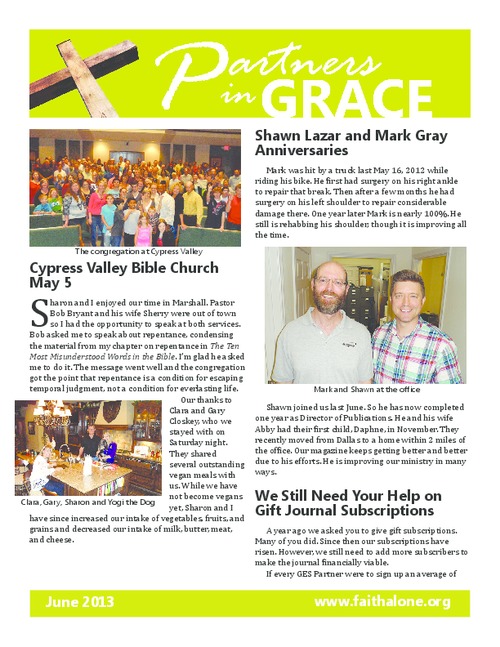 Partners in Grace Cover – June 2013 Partners in Grace Cover - June 2013
