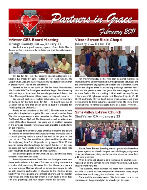 Partners in Grace Cover – February 2011 Partners in Grace Cover - February 2011