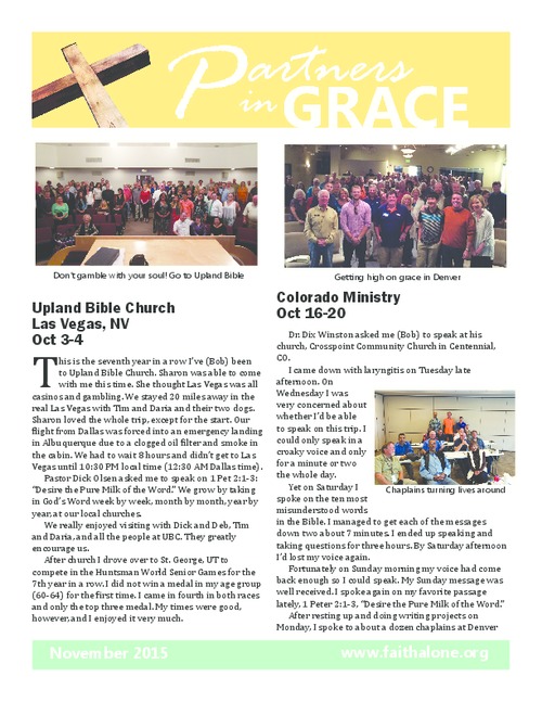 Partners in Grace Cover - November 2015