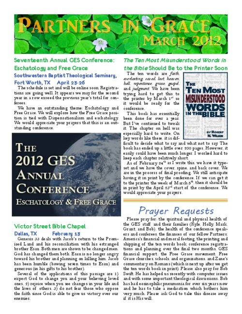 Partners in Grace Cover - March 2012