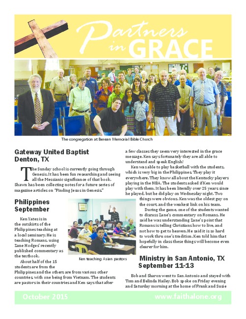 Partners in Grace Cover - October 2015
