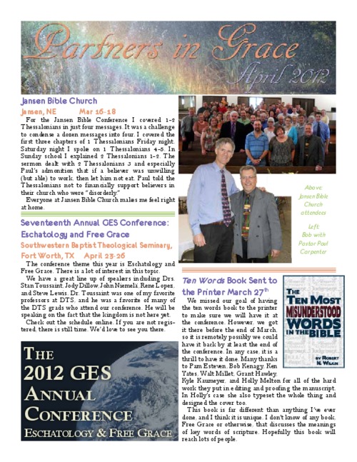 Partners in Grace Cover - April 2012