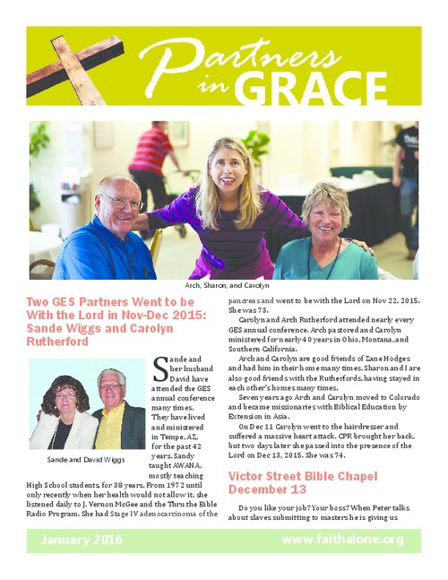 Partners in Grace Cover - January 2016