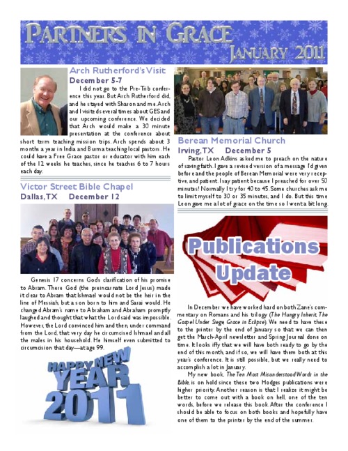 Partners in Grace Cover – January 2011 Partners in Grace Cover - January 2011