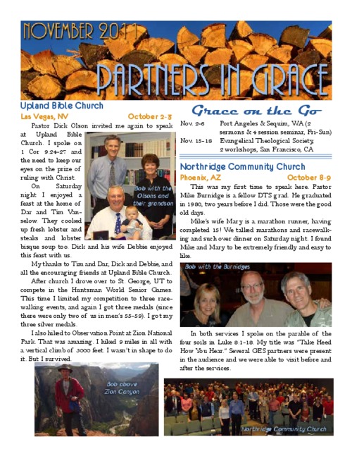 Partners in Grace Cover - November 2011