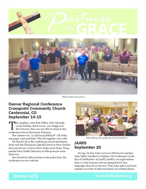 Partners in Grace Cover - October 2018