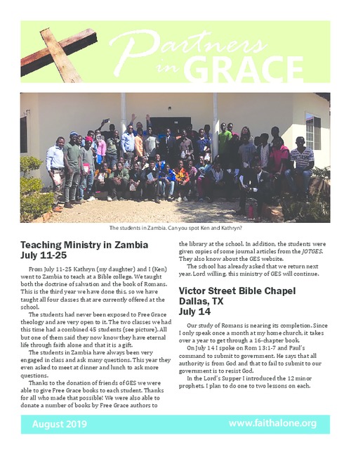 Partners in Grace Cover - August 2019