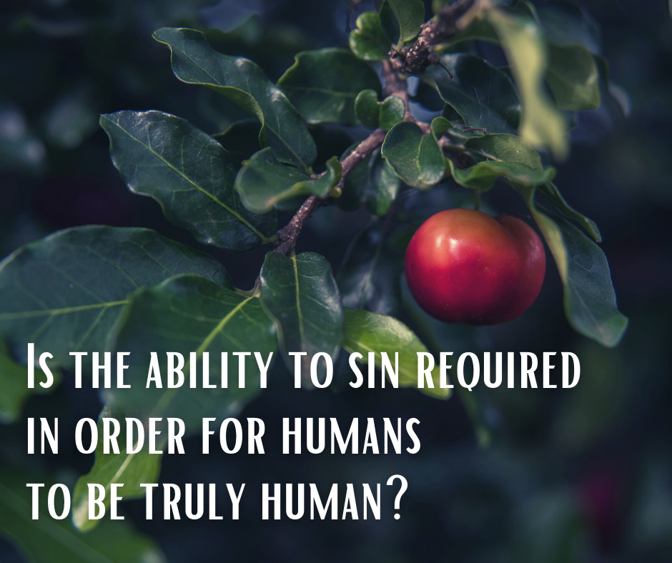 Is the ability to sin required in order for humans to be truly human