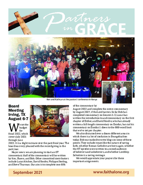 Partners in Grace Cover - September 2021