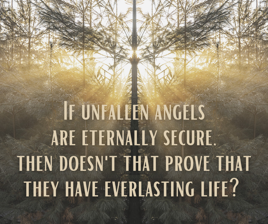 If unfallen angels are eternally secure, then doesn’t that prove that they have everlasting life