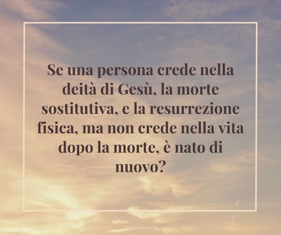 La salvezza è puramente