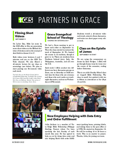 Partners in Grace Cover - October 2022