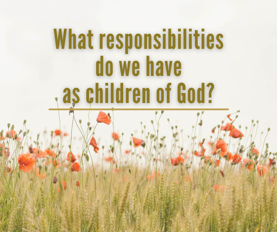 What responsibilities do we have as children of God