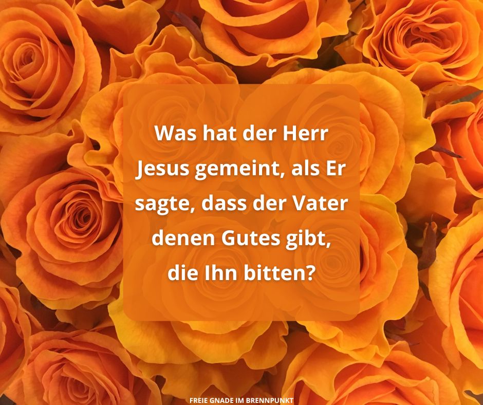 Was hat der Herr Jesus gemeint, als Er sagte, dass der Vater denen Gutes gibt, die Ihn bitten?
