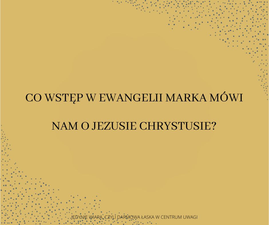 Wstęp w Ewangelii Marka