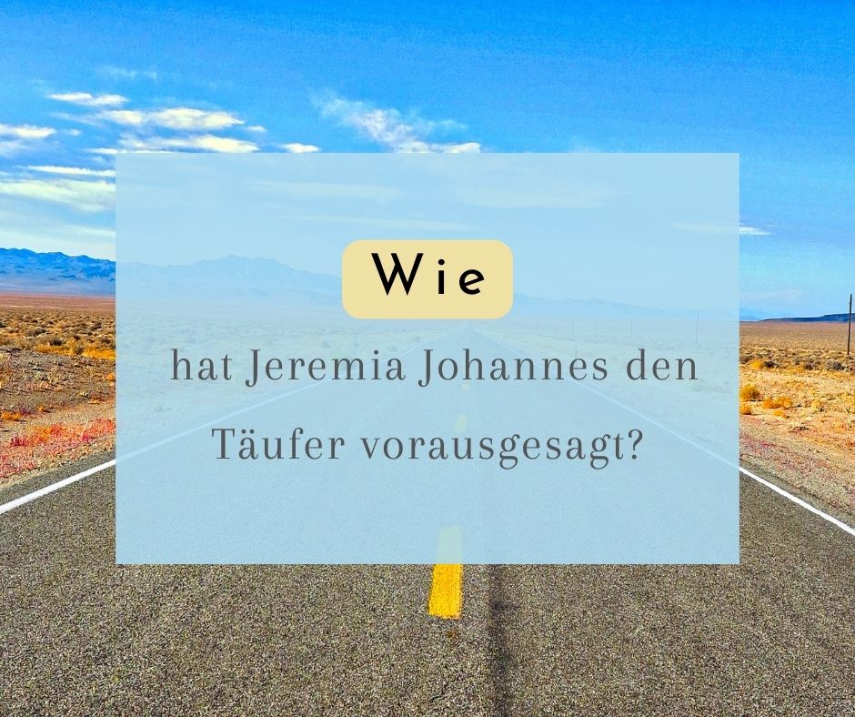 „Johannes, das ist Jeremia“
