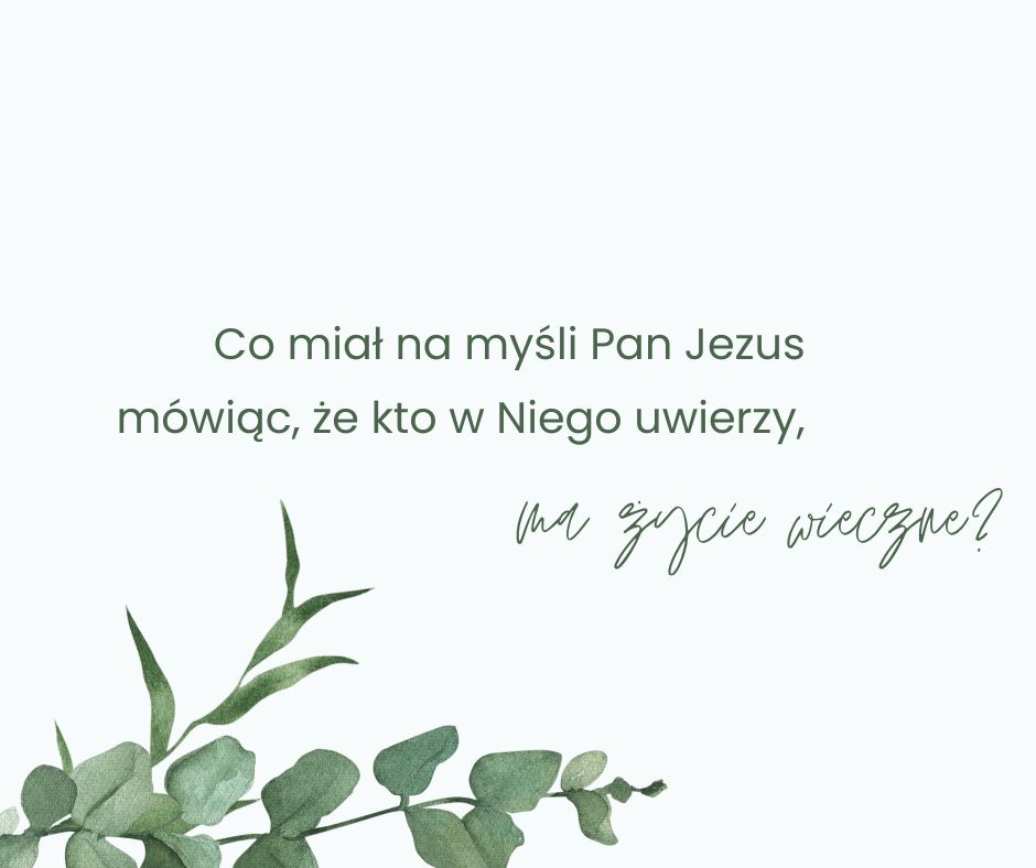 Co miał na myśli Pan Jezus mówiąc, że kto w Niego uwierzy,
