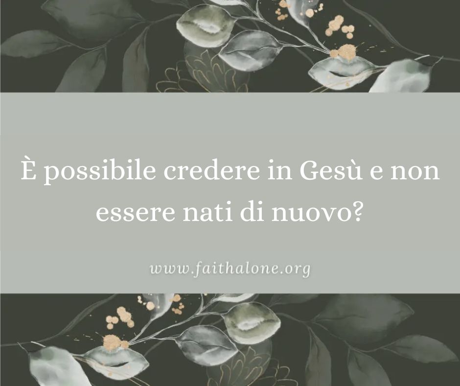 Credere nel Donatore per avere il dono della vita eterna significa credere in una sola cosa o due?