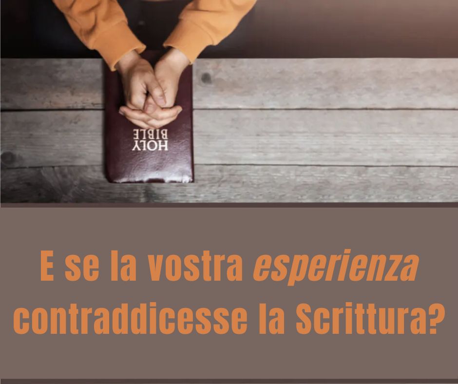 Non lasciate che qualcosa di diverso dalle Scritture governi le vostre idee e i vostri comportamenti