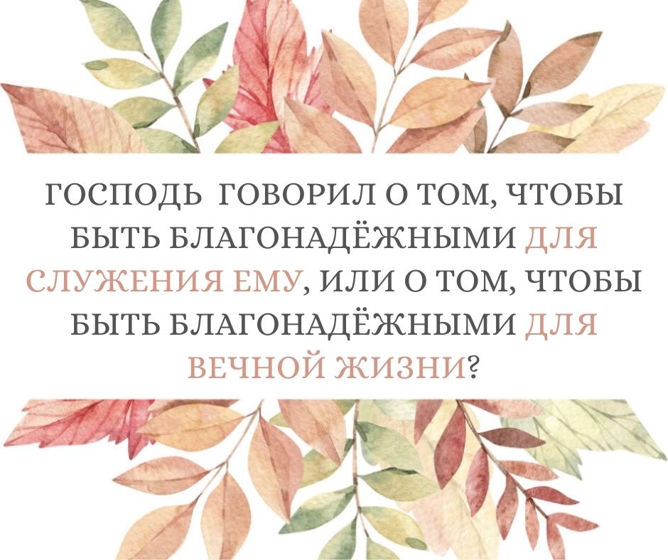 Что означает благонадёжен для Царствия Божьего