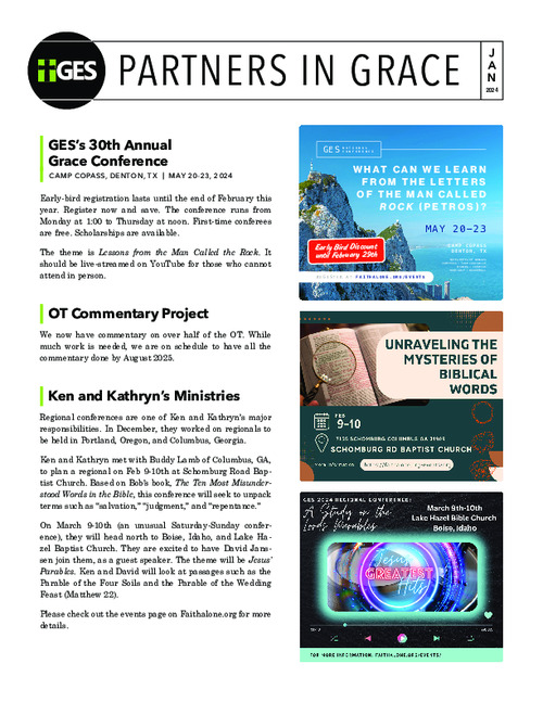 Partners in Grace Cover - January 2024